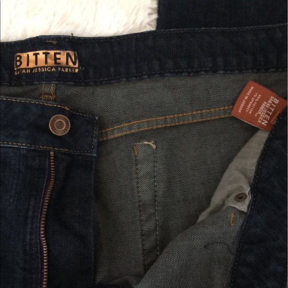 Bitten Sarah Jessica Parker Dark Wash Bootcut Jean - Picture 3 of 4